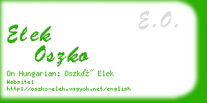 elek oszko business card